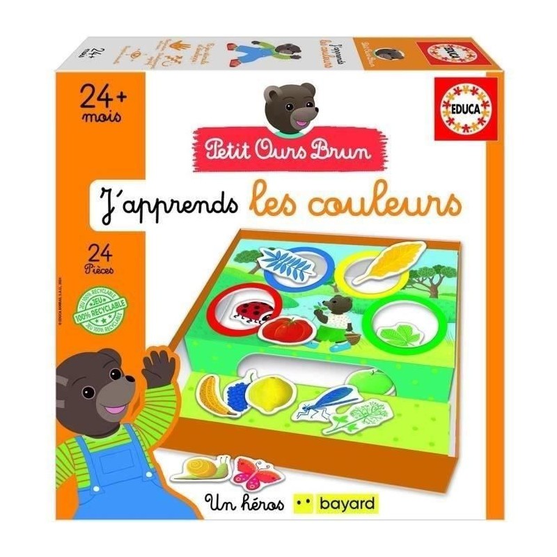Jeu d'apprentissage - EDUCA - J'Apprends Les Couleurs - Petit ours brun