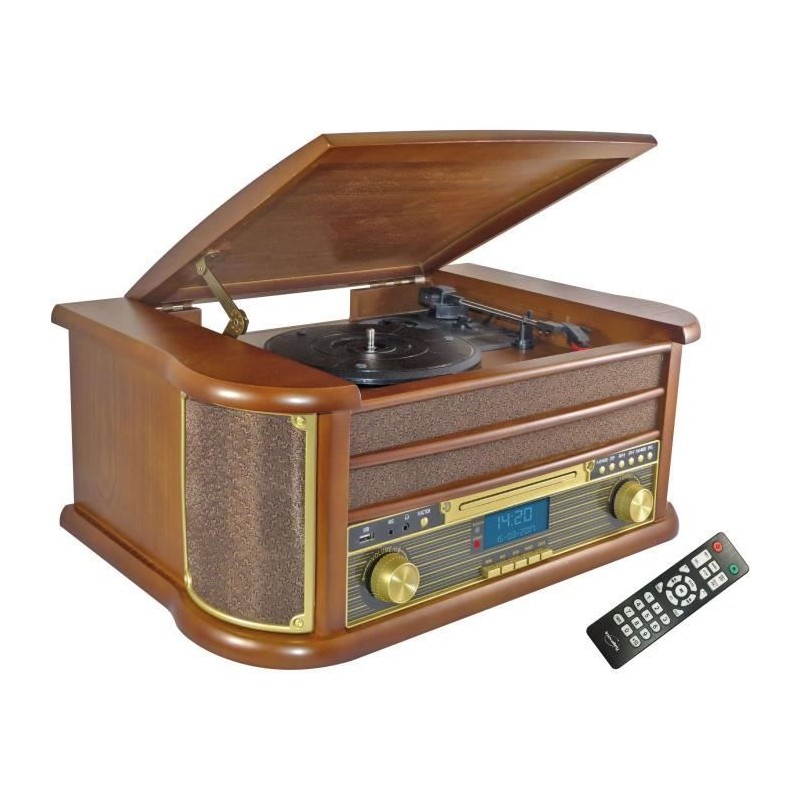INOVALLEY RETRO29E-N Chaîne Hifi vinyle style rétro - Bluetooth 5.0 - 2x20W -...