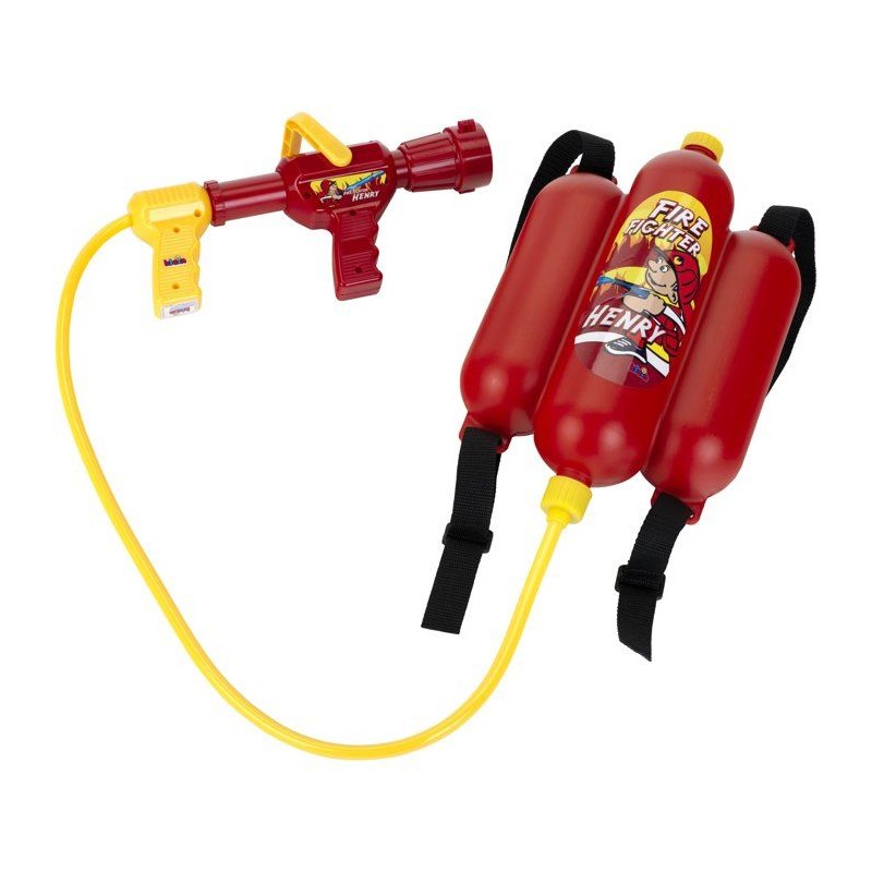 Lance a incendie pour enfant - KLEIN - 8932 - Réservoir dorsal 2L - Jet d'eau