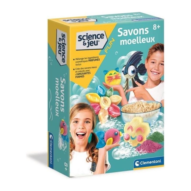 Clementoni - Jeu de science - Création de savons moelleux pour enfants - Ingr...