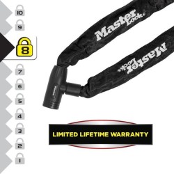 Chaîne Antivol Vélo - MASTER LOCK - 90 cm de longueur - Acier cémenté résista...