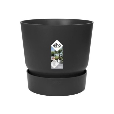 ELHO Pot de fleurs rond Greenville 30 - Extérieur - Ø 29,5 x H 27,8 cm - Vivr...
