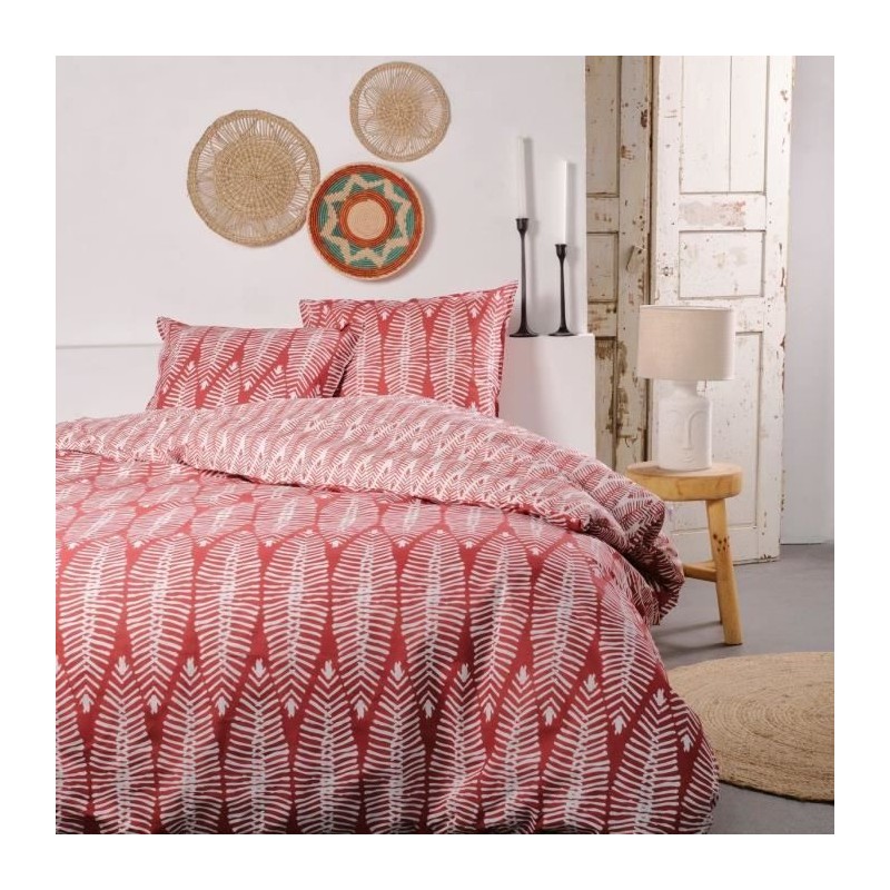 Parure de lit - TODAY - Sunshine - 2 personnes - 260x240cm - Coton - Imprimé ...