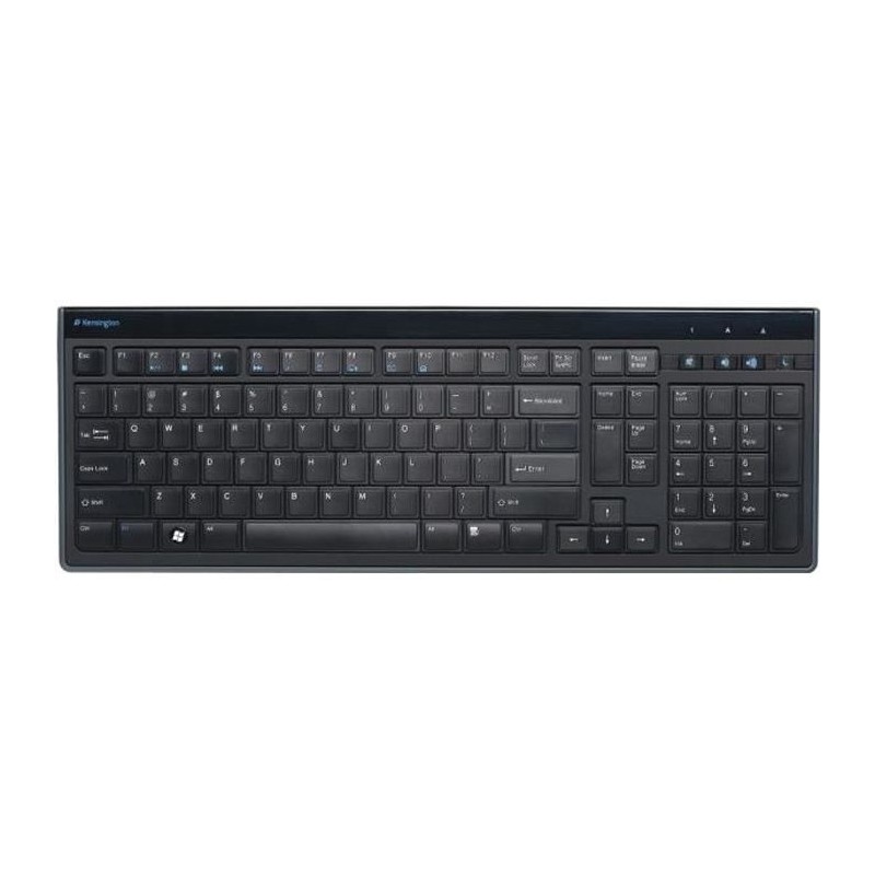 Kensington, clavier filaire Ultra Plat, Advance Fit, AZERTY, Noir
