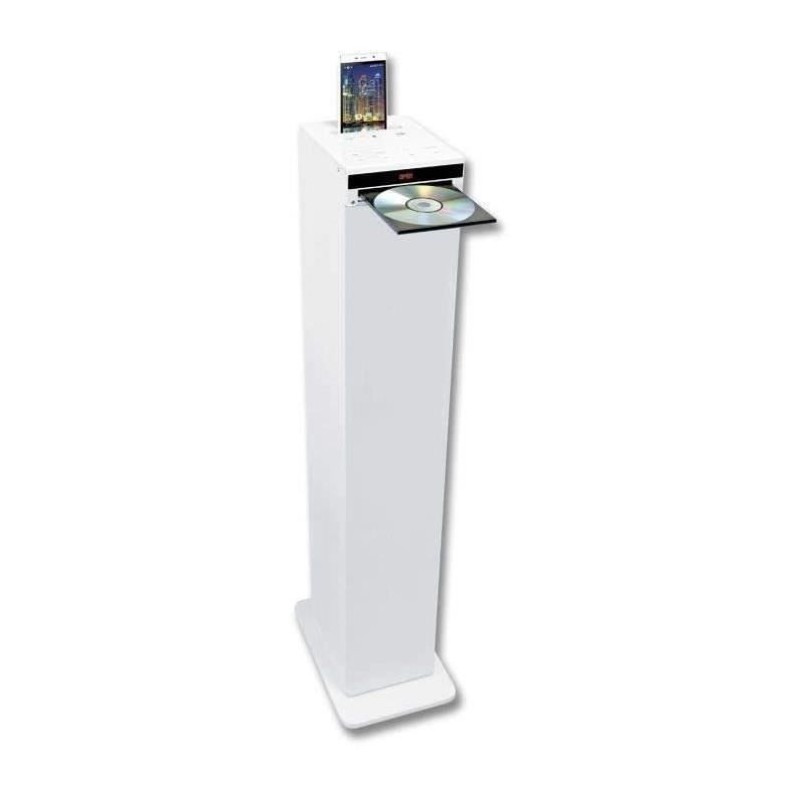Systeme audio Bluetooth INOVALLEY HP32-CD-W - Lecteur CD - Radio FM - Haut-pa...