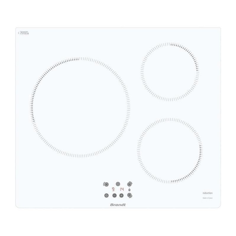 Plaque induction BRANDT -TI364W - 3 feux - 14cm