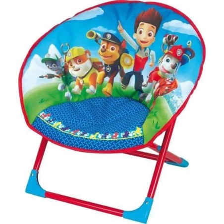 Siege lune pliable pour enfant - FUN HOUSE - Pat Patrouille - Bleu et rouge -...