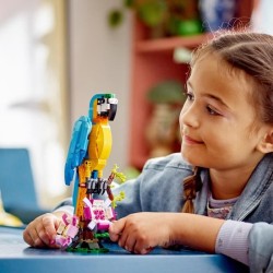 LEGO Creator 3-en-1 31136 Le Perroquet Exotique, Figurines Animaux de la Jung...