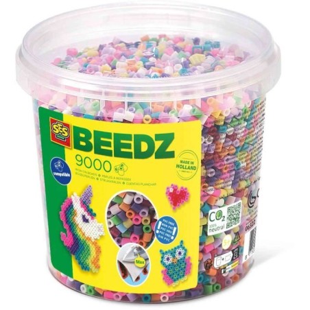 Mélange de perles a repasser - Boîtes 9000 trendy - SES CREATIVE - 9000 perle...