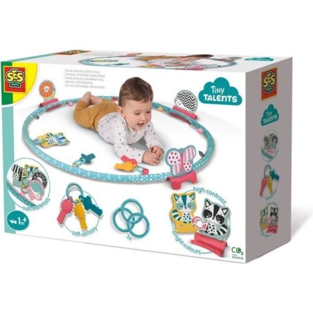 Cerceau d'activités sensorielles - SES CREATIVE - Multicolore - Bleu - Pour E...