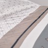 Parure de lit 2 personnes -TODAY - 240x200 cm - 100% Coton - Beige, Noir et B...
