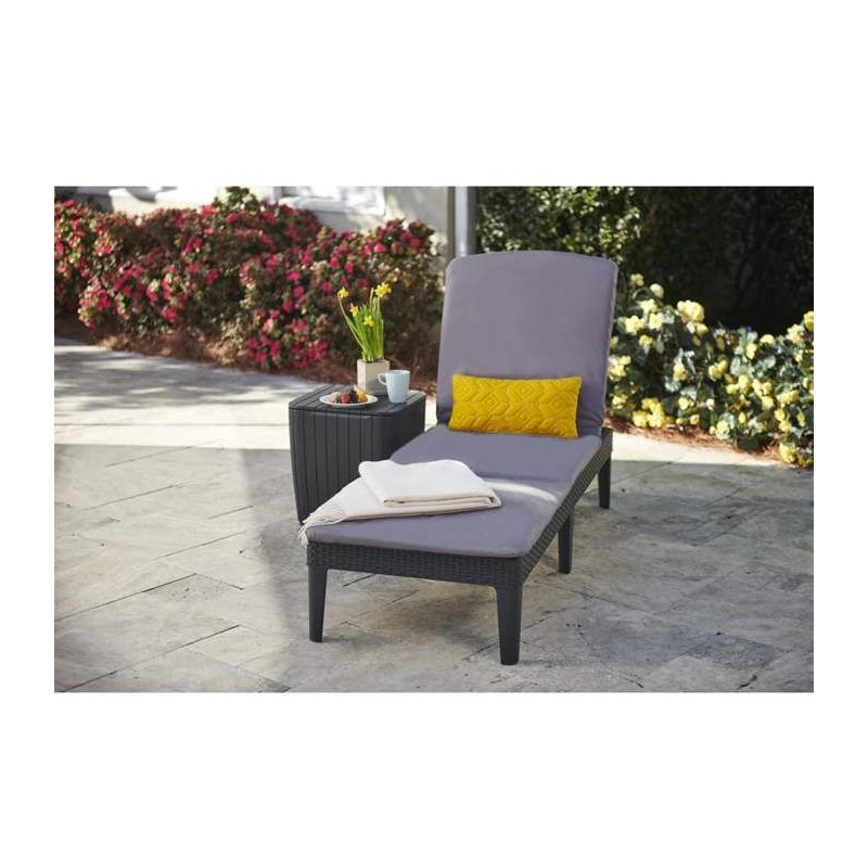 Bain de soleil - Allibert by KETER – JAIPUR - en résine imitation rotin tress...