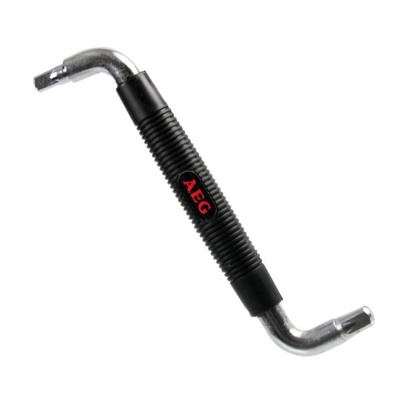 Clé de vidange double carrée 8-10mm - AEG - Poignée ergonomique antiglisse re...