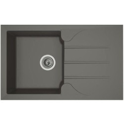 STRADOUR Evier cuisine a encastrer 1 bac + 1 égouttoir Aloa - Résine - 81 x 5...