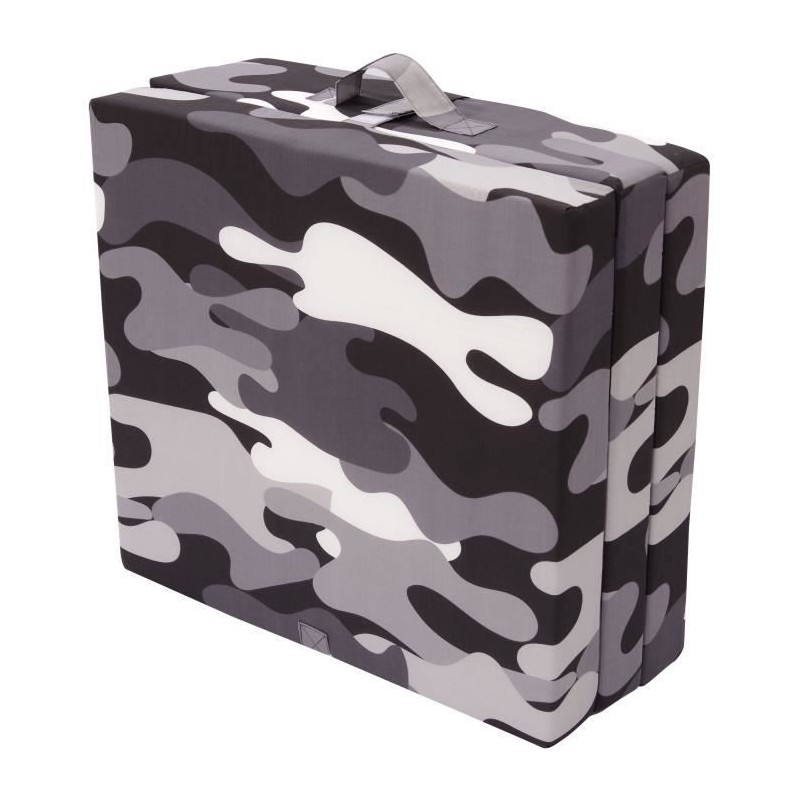 Chauffeuse pliante - SAMBA - Gris - Multi-position - Camouflage militaire - 1...