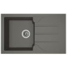 STRADOUR Evier cuisine a encastrer 1 bac + 1 égouttoir Aloa - Résine - 81 x 5...