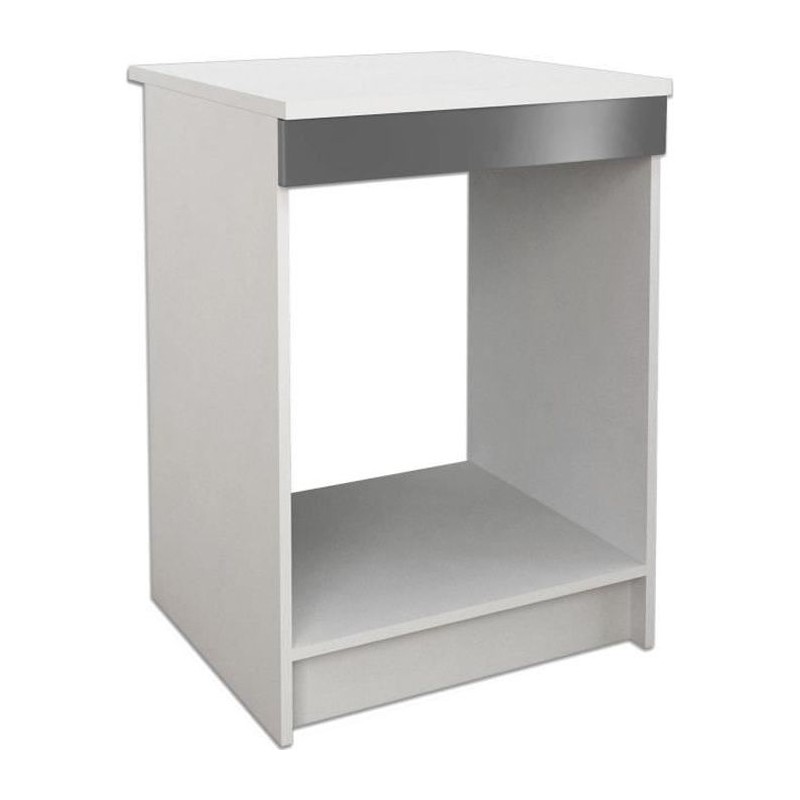 Caisson bas de cuisine pour four l 60 cm - Gris Brillant - START - Contempora...