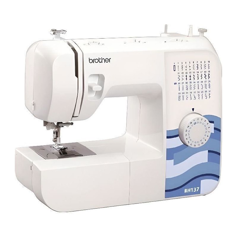 Machine a coudre mécanique - BROTHER RH-137 - 6 griffes d'entraînement - 37 f...