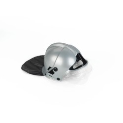 Casque de pompier gris avec...