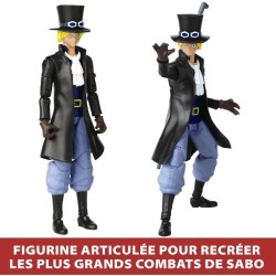 Figurine Anime Heroes - BANDAI - One Piece Sabo 17 cm - 16 points d'articulation