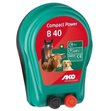 Kerbl - Ako Compact - Electrificateur - Bloc dalimentation Power B40 - 2 x 1,...
