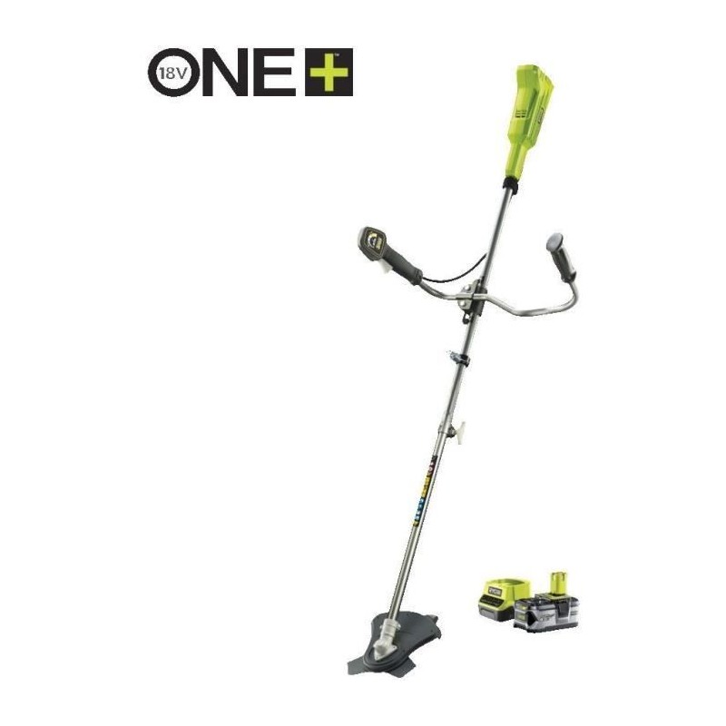 RYOBI - Débroussailleuse 18V ONE+ - guidon - Ø fil 1 x 1,6mm - lame 3 dents T...