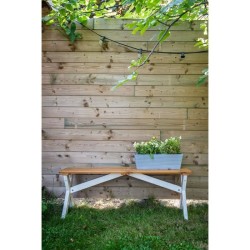 Jardiniere - GARDEN ID - Green Care Impact Bleu-Gris - 50 x 16 x 16 cm - Gara...