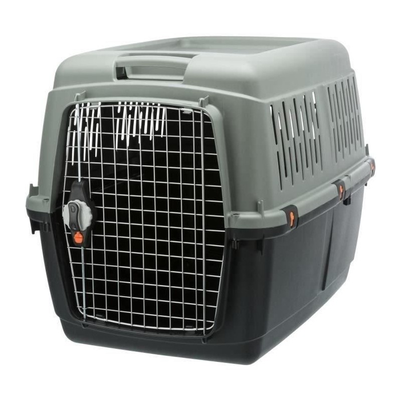 Box de transport TRIXIE Giona 5 - Recyclé - M: 60 × 61 × 81 cm - Anthracite e...