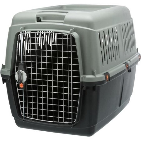 Box de transport TRIXIE Giona 5 - Recyclé - M: 60 × 61 × 81 cm - Anthracite e...