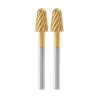 Lot de 2 fraises acier rapide haute longévité Dremel Max 117 - ø 6,4mm bout rond