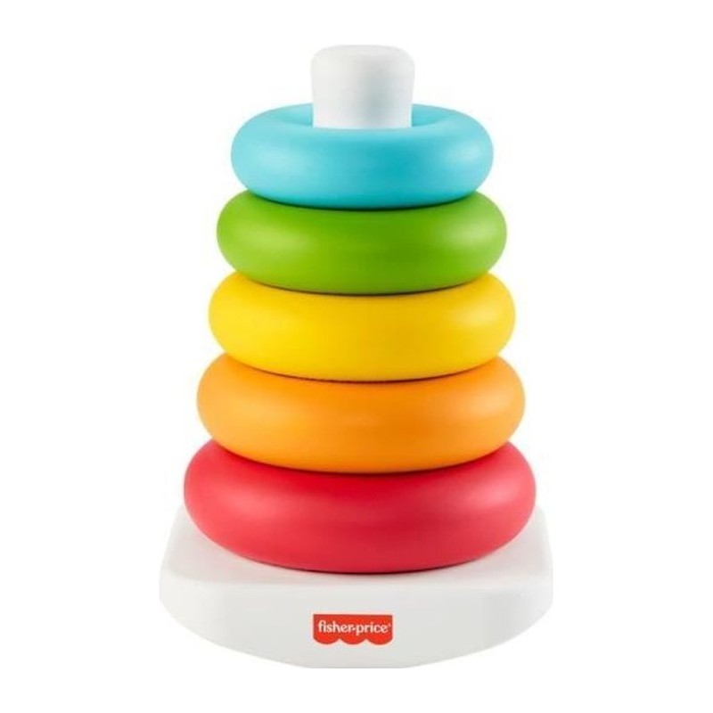 Fisher-Price - Pyramide arc-en-ciel - Jouet d'éveil 1er âge - Des 6 mois GRF09