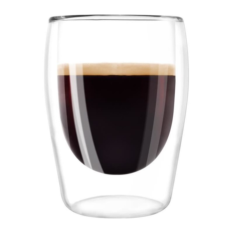 MELITTA Lot de 2 verres pour café Expresso 80 ml transparent