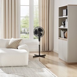 Ventilateur de pied - OCEANIC - 45 W - Ø 41 cm - 3 vitesses - Oscillant - Inc...