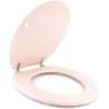 GELCO DESIGN Abattant WC Dolce - Charnieres inox - Bois moulé - Rose crystal