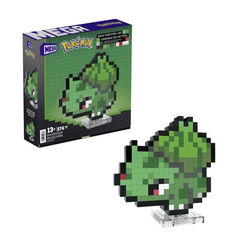 MEGA-Pokémon-Bulbizarre-Coffret de construction rétro 374 pieces -