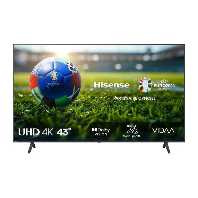TV LED - HISENSE - 43A6N - 43'' (108 cm) - 4K UHD 3840x2160 - 60Hz - HDR 10+ ...