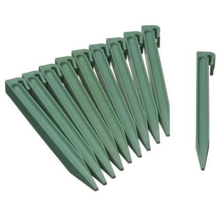 Ancres pour bordure en polyéthylene recyclé - NATURE - H26,7 x 1,9 x 1,8 cm -...