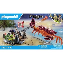 PLAYMOBIL 71532 Pirate et crabe géant, Les Pirates, 26 pieces, Des 4 ans