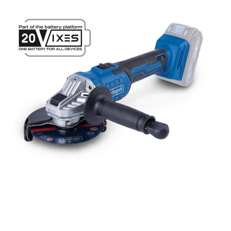 Meuleuse d'angle sans fil C-AG125-X - 125mm - SCHEPPACH 20V IXES - sans batte...