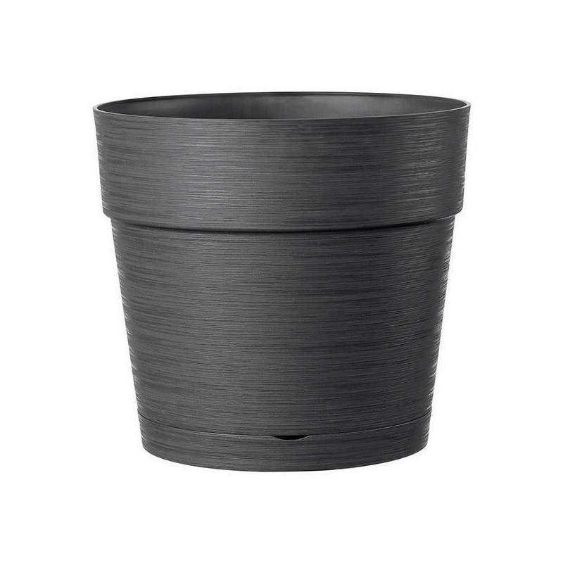 DEROMA Pot de fleurs Vaso Save R - 48 x h43,1 cm - 58L - Gris foncé