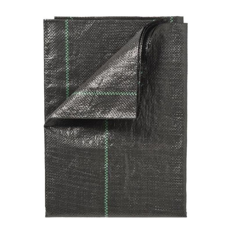 Toile de paillage paysages noire 1 x 25 m, traité anti UV, 100 g/m² - Bâche d...