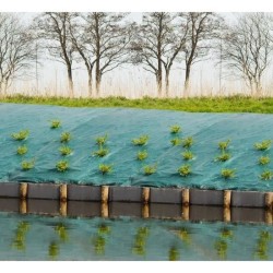 Toile de paillage paysages verte, 1 x 25 m - traité anti UV, 100 g/m² - Bâche...