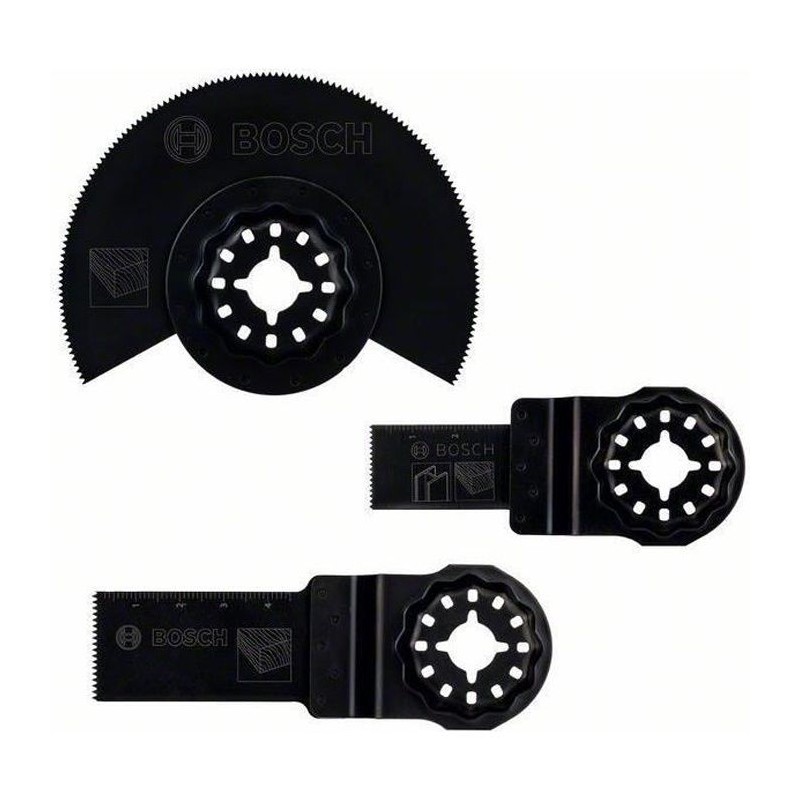 Set de 3 Lames pour outil multifonctions Starlock pour bois et métal - BOSCH