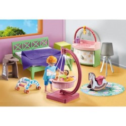 PLAYMOBIL 71609 Chambre de parents avec berceau suspendu, Maison d'architecte...