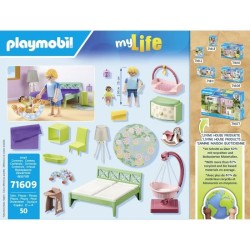 PLAYMOBIL 71609 Chambre de parents avec berceau suspendu, Maison d'architecte...