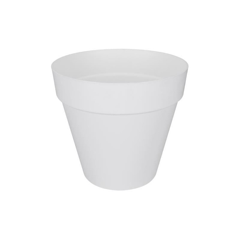 ELHO Pot de fleurs rond avec roues Loft Urban - Ø 38.5 x 35,3 cm - Blanc