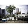 ELHO Pot de fleurs rond avec roues Loft Urban - Ø 38.5 x 35,3 cm - Blanc