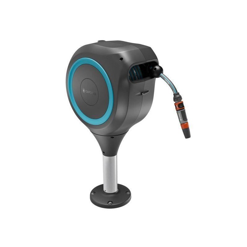 Dévidoir automatique pour terrasse - GARDENA - RollUp - M - Bleu - Longueur 2...