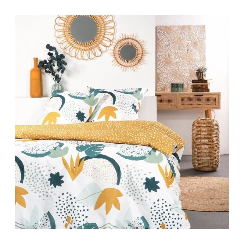 Parure de lit - TODAY - Sunshine - 119482 - 2 personnes - 260x240cm - Coton -...