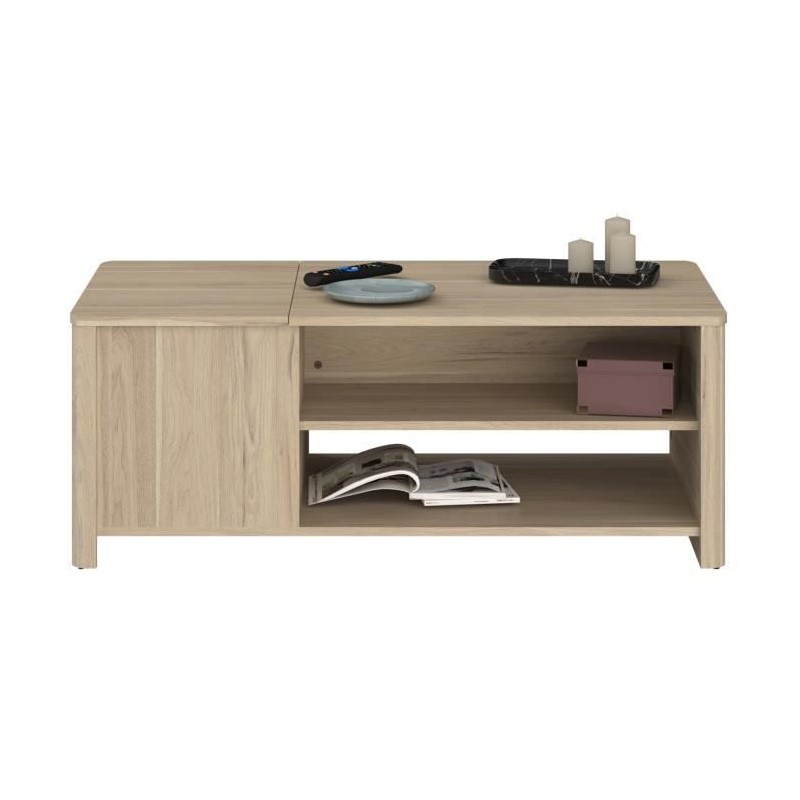 Table basse BETTY rectangulaire - En panneau de particules revetu papier - Dé...